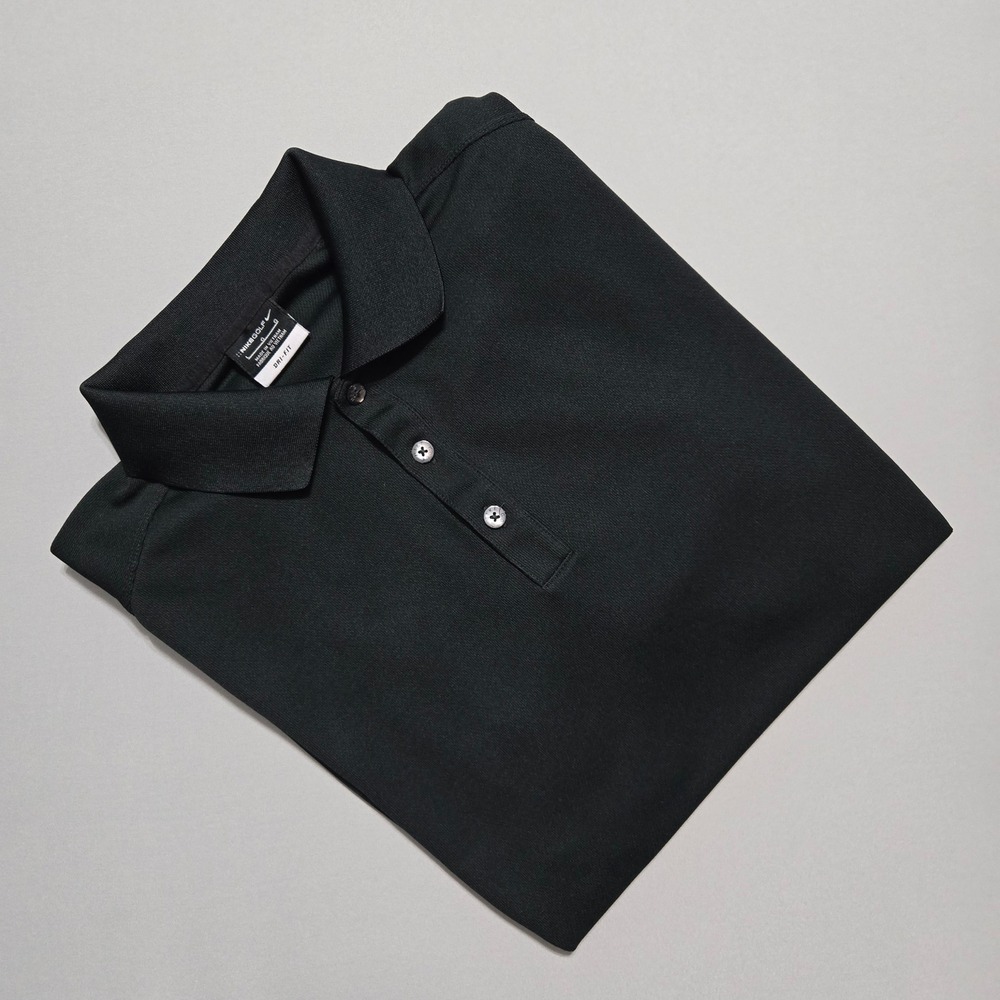 Nike Golf Polo Shirt Mens Large Black Prudential Short Sleeve Dri-Fit